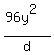 %2896y%5E2%29%2Fd
