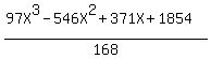 %2897X%5E3-546X%5E2%2B371X%2B1854%29%2F168