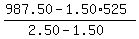 %28987.50-1.50%2A525%29%2F%282.50-1.50%29