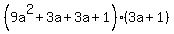 %289a%5E2%2B3a%2B3a%2B1%29%283a%2B1%29