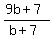 %289b%2B7%29%2F%28b%2B7%29