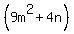 %289m%5E2%2B4n%29