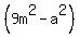 %289m%5E2-a%5E2%29