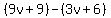 %289v%2B9%29-%283v%2B6%29