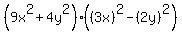 %289x%5E2%2B4y%5E2%29%28%283x%29%5E2-%282y%29%5E2%29