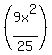 %289x%5E2%2F25%29