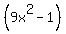 %289x%5E2-+1%29
