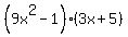 %289x%5E2-1%29%283x%2B5%29