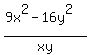 %289x%5E2-16y%5E2%29%2Fxy