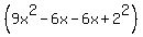 %289x%5E2-6x-6x%2B2%5E2%29