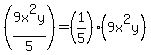 \"%289x%5E2y%2F5%29=%281%2F5%29%289x%5E2y%29\"