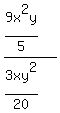 %289x%5E2y%2F5%29+%2F+%283xy%5E2%2F20%29+