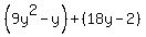%289y%5E2-y%29%2B%2818y-2%29