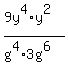 %289y%5E4%2Ay%5E2%29%2F%28g%5E4%2A3g%5E6%29