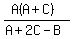 %28A%28A%2BC%29%29%2F%28A%2B2C-B%29