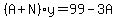 %28A%2BN%29y=99-3A