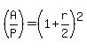 %28A%2FP%29+=+%281%2Br%2F2%29%5E2