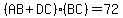 %28AB%2BDC%29%28BC%29=72