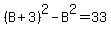 %28B%2B3%29%5E2-B%5E2=33