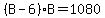 %28B-6%29B=1080