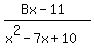 %28Bx-11%29%2F%28x%5E2-7x%2B10%29
