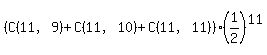 %28C%2811%2C9%29%2BC%2811%2C10%29%2BC%2811%2C11%29%29%2A%281%2F2%29%5E11