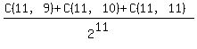%28C%2811%2C9%29%2BC%2811%2C10%29%2BC%2811%2C11%29%29%2F2%5E11