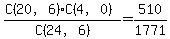 %28C%2820%2C6%29%2AC%284%2C0%29%29%2FC%2824%2C6%29+=+510%2F1771