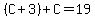 %28C%2B3%29%2BC=19
