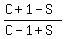 %28C+%2B+1+-S%29%2F%28C+-+1+%2BS%29