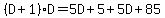 %28D%2B1%29D+=+5D%2B5%2B5D%2B85