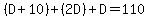 %28D%2B10%29%2B%282D%29%2BD=110