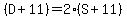 %28D%2B11%29+=+2%2A%28S%2B11%29