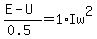 %28E-U%29%2F%280.5%29=1%2AIw%5E2