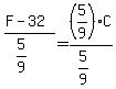 %28F-32%29%2F%285%2F9%29=%285%2F9%29C%2F%285%2F9%29