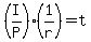 %28I%2FP%29%281%2Fr%29=t