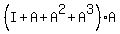 %28I+%2B+A+%2B+A%5E2+%2B+A%5E3%29%2AA