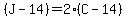 %28J-14%29=2%28C-14%29