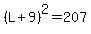 %28L%2B9%29%5E2=207