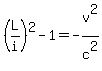 %28L%2Fi%29%5E2-1=-v%5E2%2Fc%5E2+