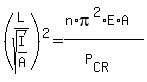 %28L%2Fsqrt%28I%2FA%29%29%5E2=%28n%2Api%5E2%2AE%2AA%29%2F%28P%5BCR%5D%29