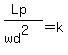 %28Lp%29%2F%28wd%5E2%29=k