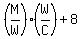 %28M%2FW%29%2A%28W%2FC%29+%2B+8