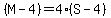 %28M-4%29=4%28S-4%29