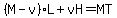 %28M-v%29L%2BvH=MT