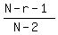 %28N-r-1%29%2F%28N-2%29