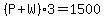 %28P%2BW%293=1500