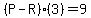 %28P-R%29%283%29=9