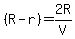 %28R+-+r%29+=+2R%2FV