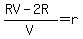 %28RV+-+2R%29%2FV+=+r